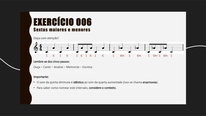 Intervalos de Sextas e Sétimas