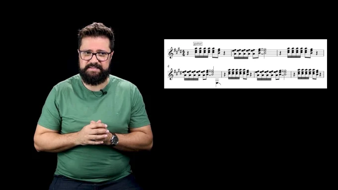 Guitarra e violão - Escrita na pauta