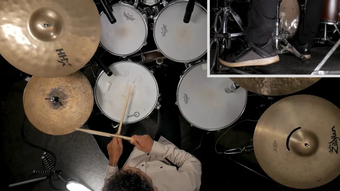 Levadas em semínimas - Pop Rock - Colcheias em bumbo e caixa - Parte 1