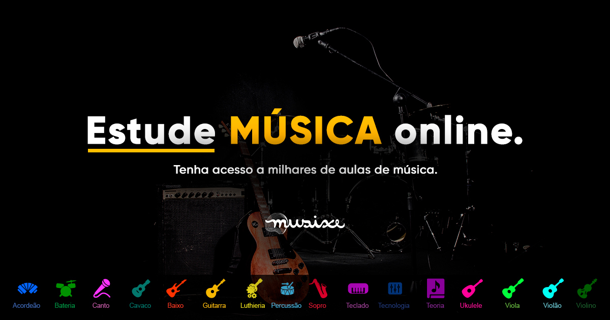 Aulas de música - Aulas de Violão, Guitarra,Teclado, Baixo, Cavaco