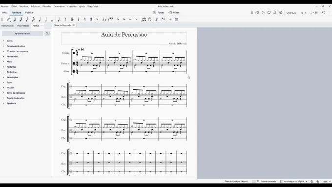 Percussão e bateria  - Parte 4