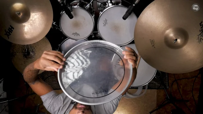 Afinando a Bateria - Afinação do tom 1 - Parte 1