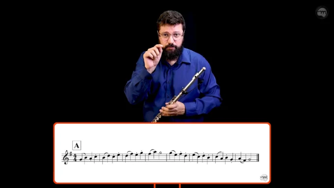 Exercícios técnicos - Legato e staccato em terças
